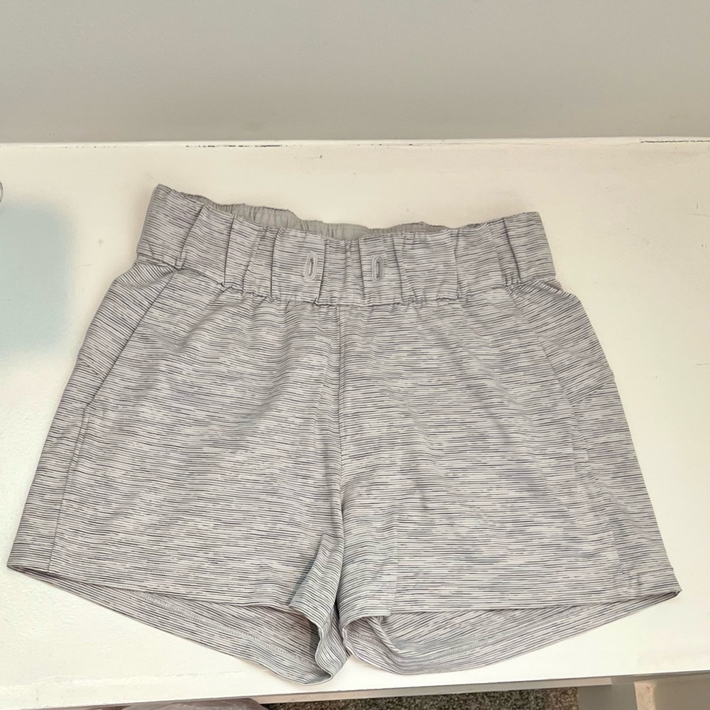 Gray Fit Elastic Waistband Shorts